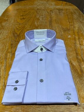 Calvin Klein’s Men's Slim Fit Lavender Dress Shirt